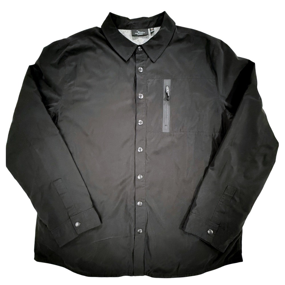 Marc Anthony XXL Black Lightweight Shirt Jacket Button Up Casual (62)